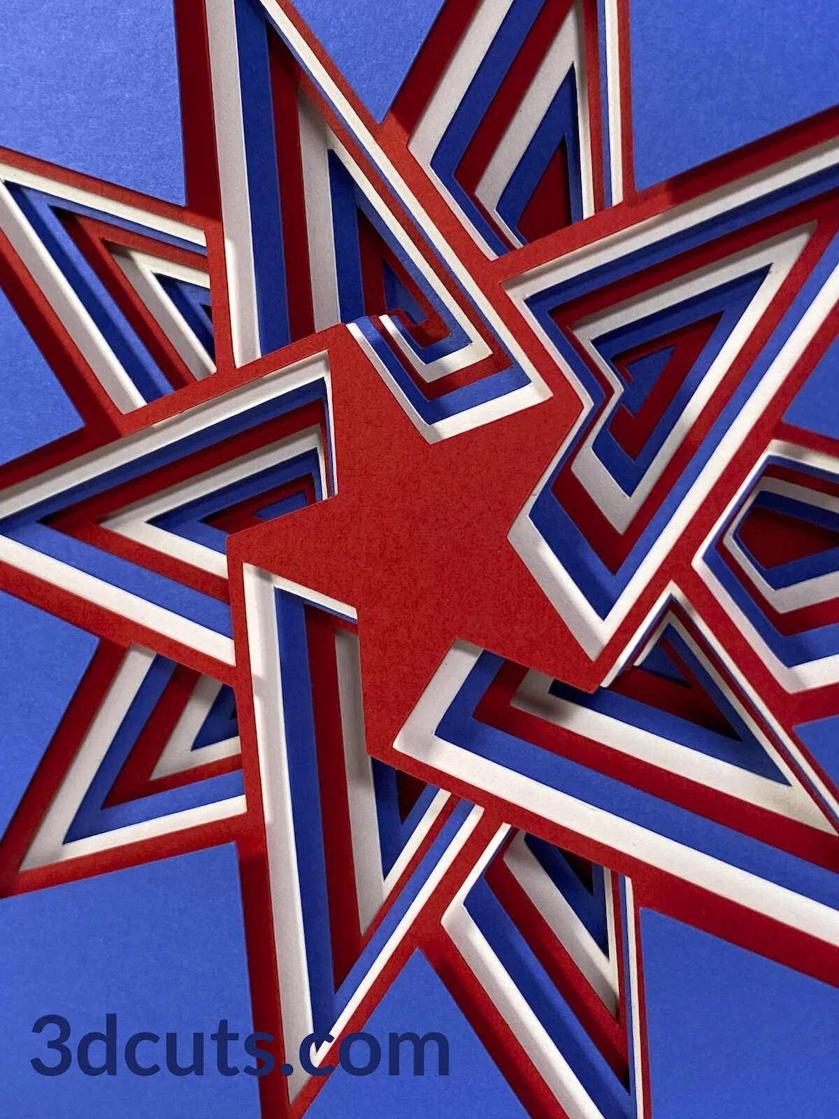 Stacked Star Shadow Box — 3DCuts.com